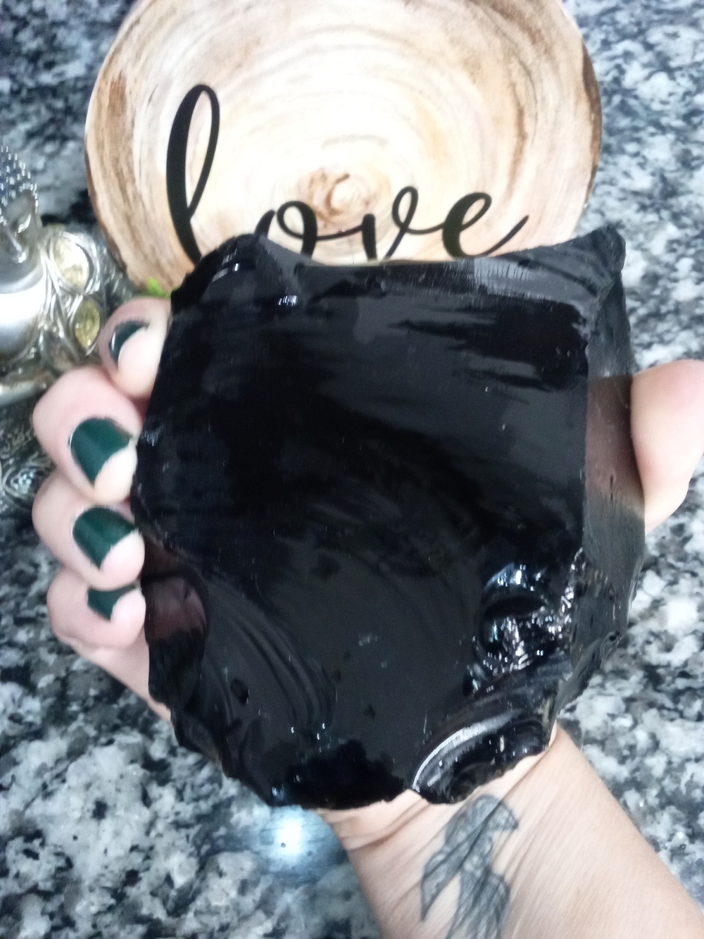 Black Obsidian From Mexico Decorative Home Accent